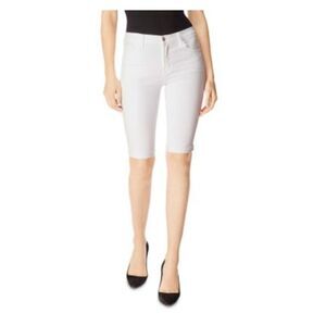J BRAND Womens White Denim Zippered Pocketed Skinny Bermuda Shorts 23